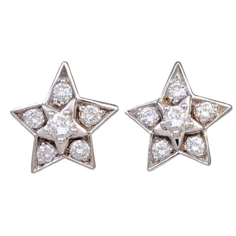 chanel blue star earrings|chanel jewelry.